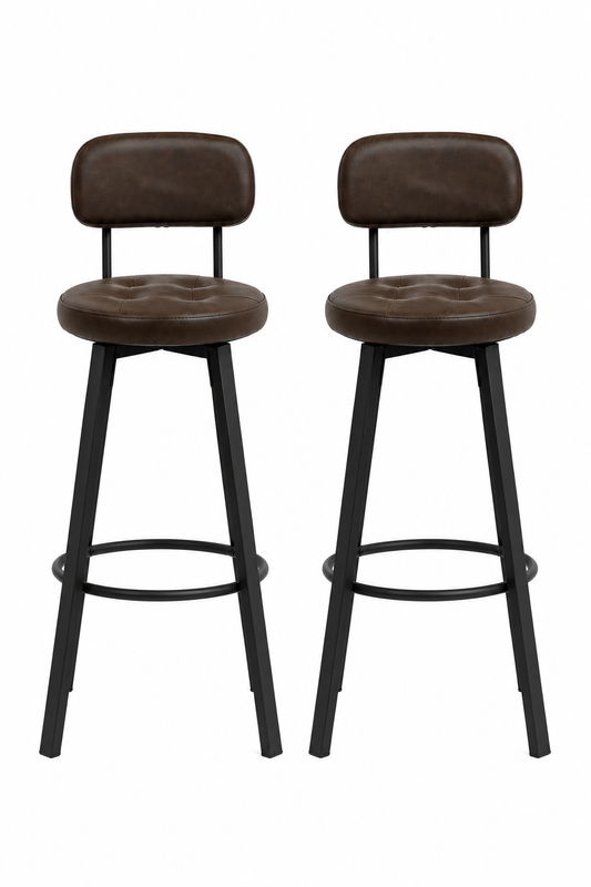 Chaise de bar New York industrielle – Lot de 2