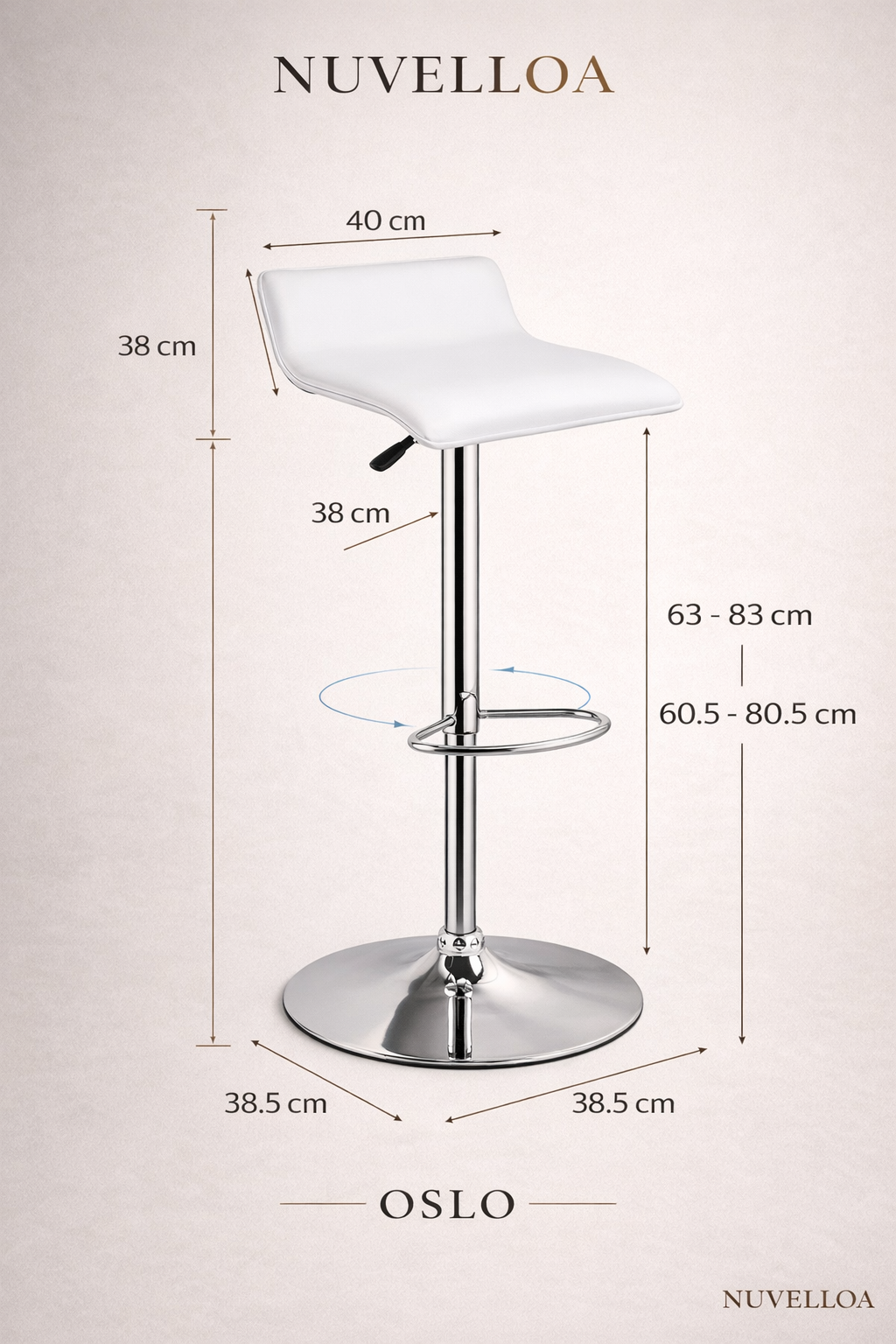 Chaise de bar Oslo – Lot de 2