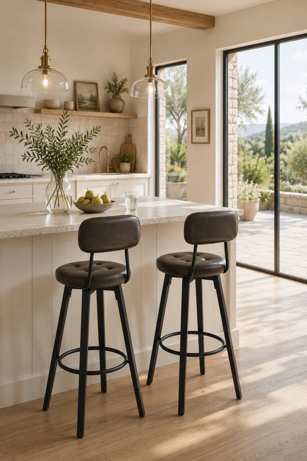 Chaise de bar New York industrielle – Lot de 2