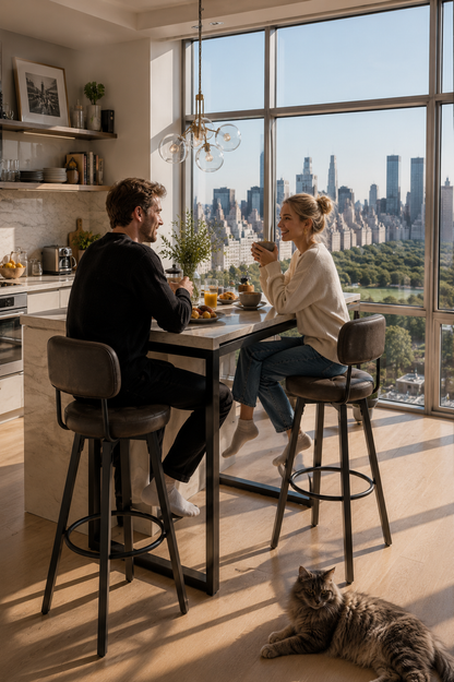 Chaise de bar New York industrielle – Lot de 2