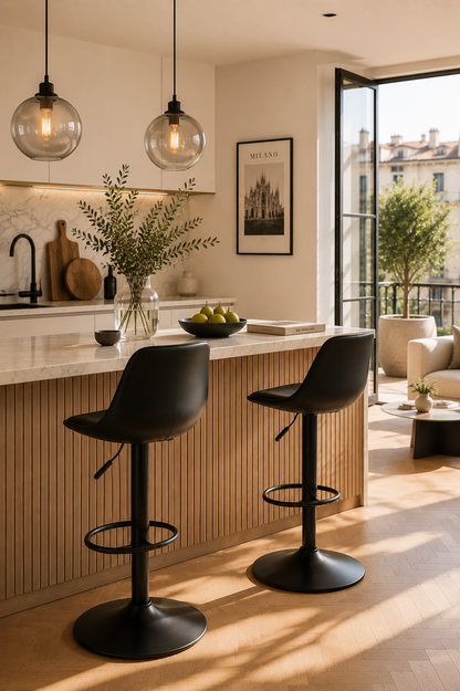 Chaise de bar réglable Milan – Lot de 2
