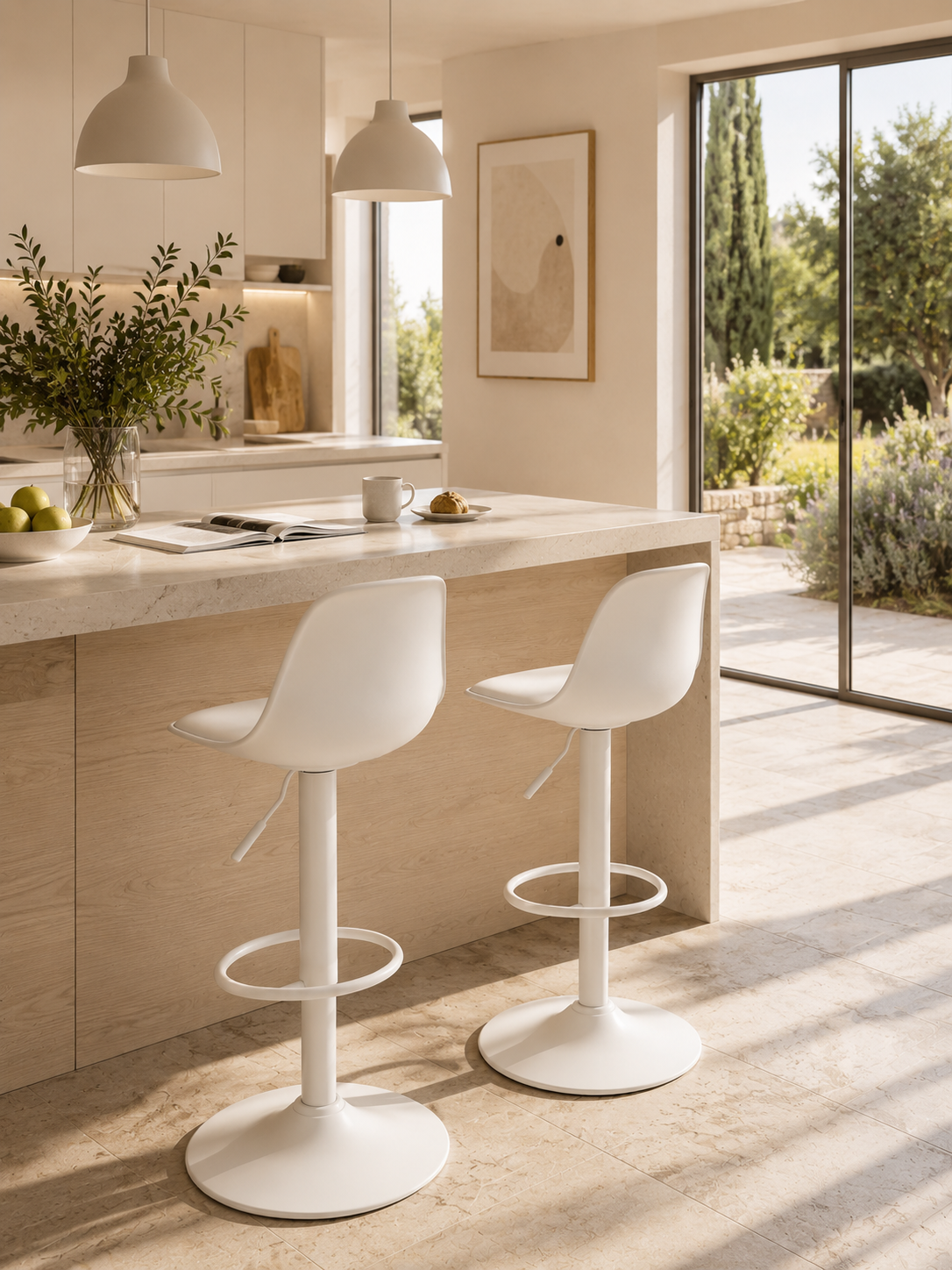 Chaise de bar réglable Milan – Lot de 2