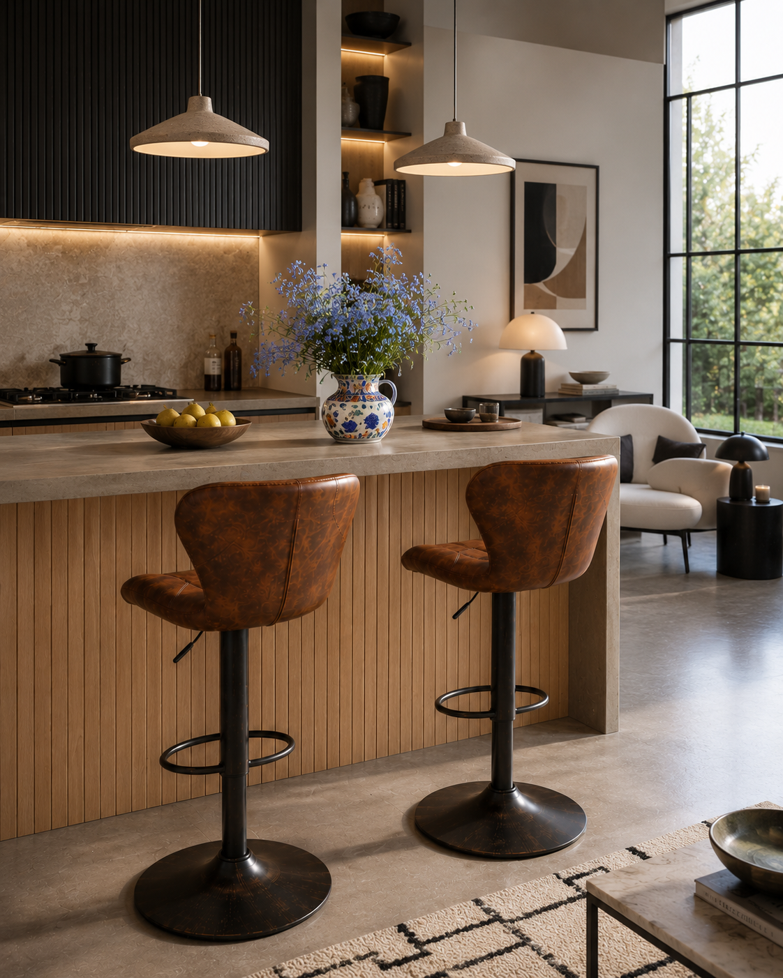 Chaise de bar réglable Florence – Lot de 2