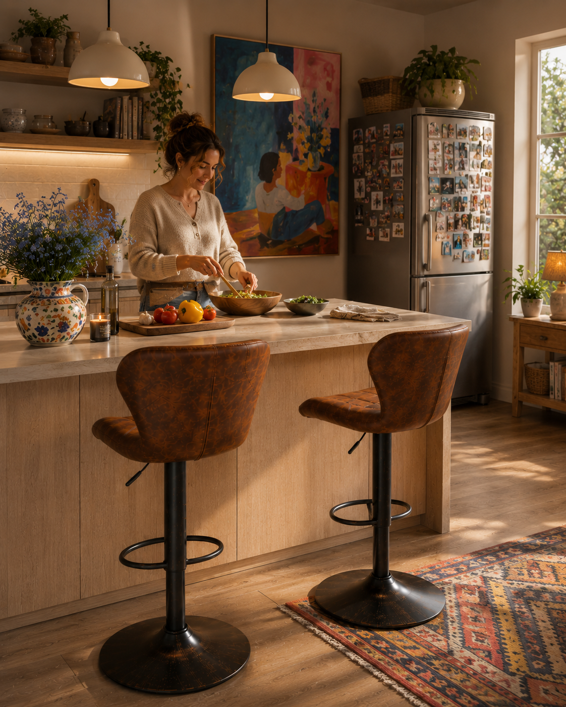Chaise de bar réglable Florence – Lot de 2