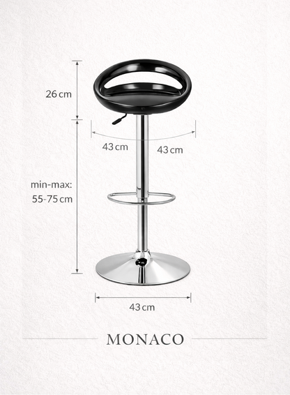 Chaise de bar Monaco – Lot de 2