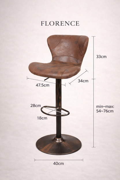 Chaise de bar Florence – Lot de 2